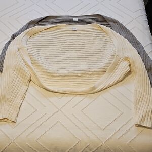 (2) Wild Fable Cable Knit Shrugs Cream And Grey Size XL